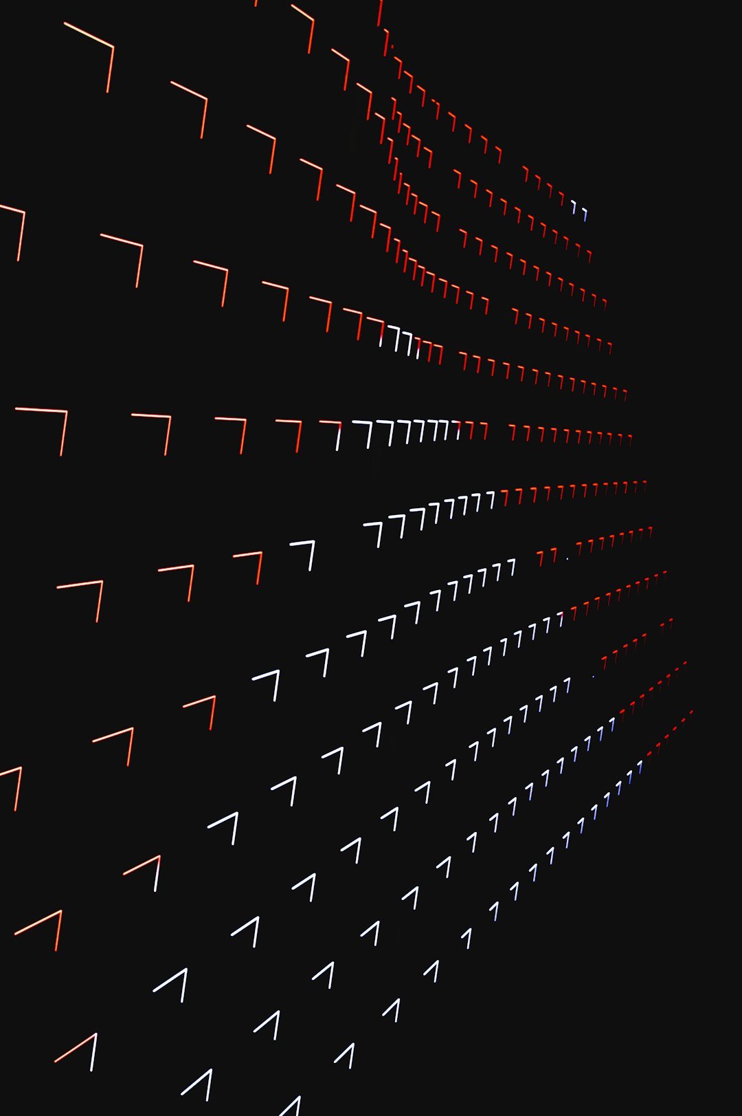 black and red lights on black background