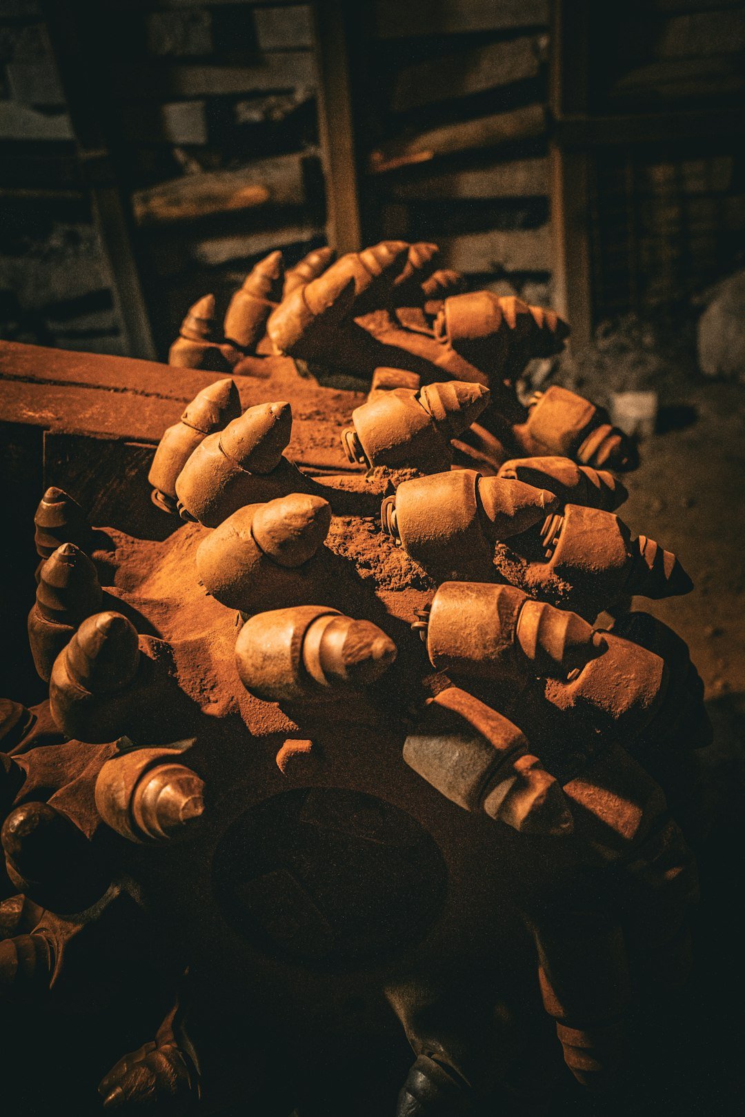 A pile of wood shavings sitting on top of a table